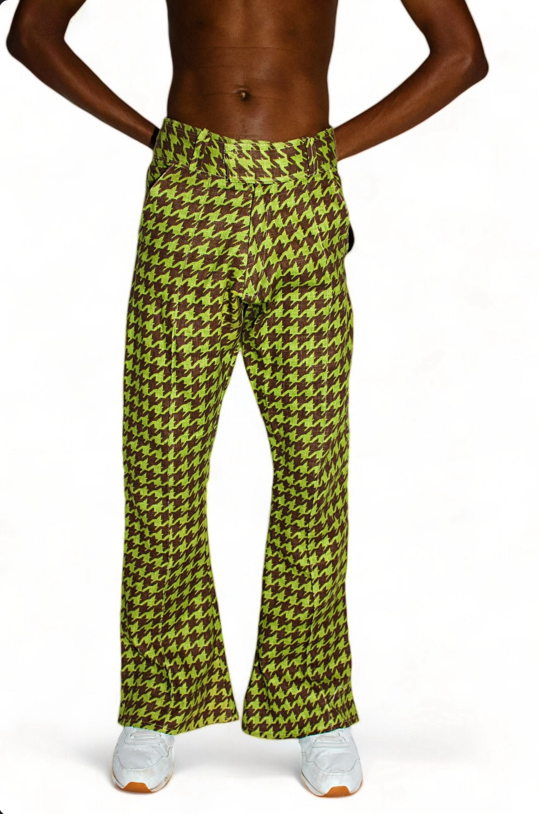 Green and Brown Houndstooth Trousers